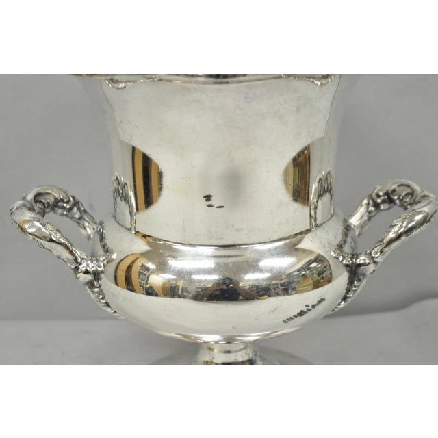 Vintage Victorian Silver Plated Trophy Cup Urn Champagne Chiller Ice Bucket For Sale - Image 16 of 18