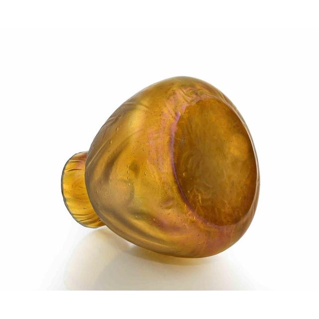 Boho Chic Art Nouveau Bohemian Glass Vase, Early 20th Century For Sale - Image 3 of 5