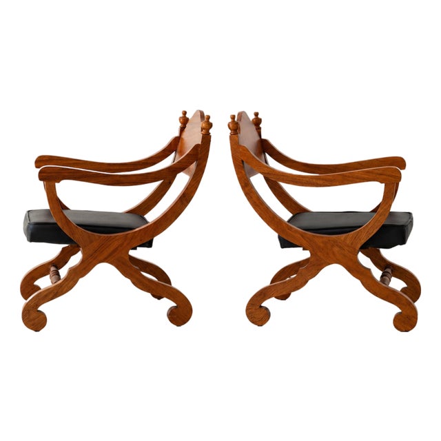 Pair of Campeche Chairs For Sale