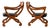 Pair of Campeche Chairs For Sale