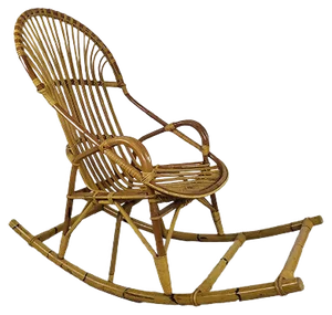 Vintage Rocking Chair in Rattan