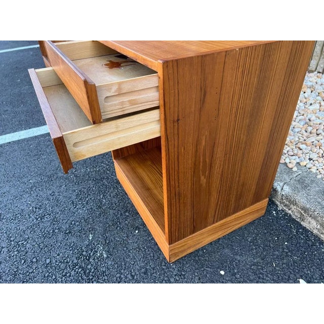 Mid 20th Century Arne Wahle Iverson for Vinde Mobelfabrik Mid Century Teak King With Headboard Built Inside Tables. For Sale - Image 12 of 12