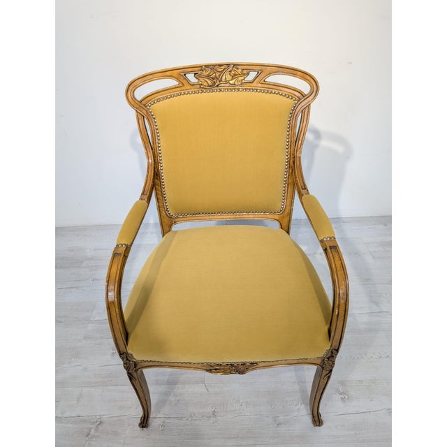 Brown Art Nouveau Armchair Throne on Springs, 1890s For Sale - Image 8 of 18