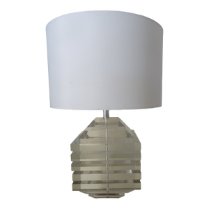 1980s Stacked Lucite Lamp Attributed to Karl Springer