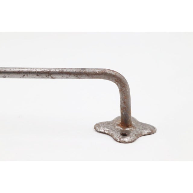 Vintage 24.25 In. Nickel Finish Steel Towel Bar For Sale - Image 4 of 6