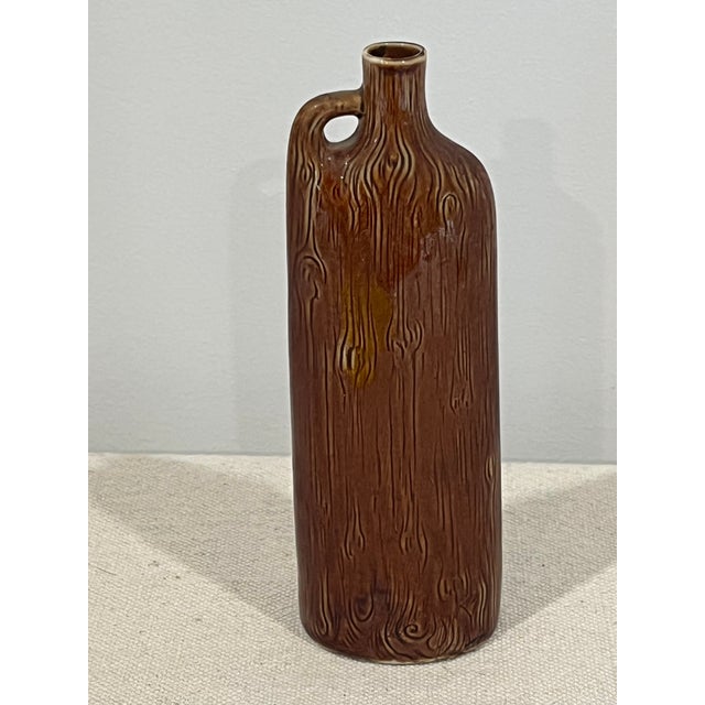 Early 20th Century Early 20th Century Schafer & Vater Brown Glazed Porcelain Flask Uncle Sam ...."Your Health" For Sale - Image 5 of 5