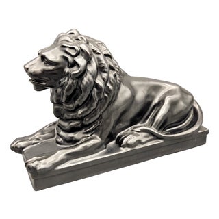 Vintage Ceramic Lion Figure, 1930s For Sale