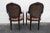 Late 20th Century Hollywood Regency Pair of Painted Black Side Livingroom Fireplace Chairs For Sale - Image 5 of 13