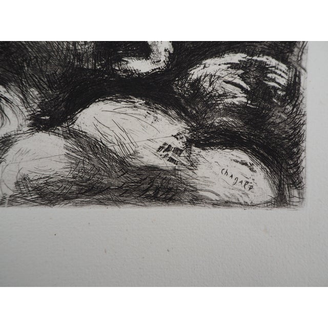 Marc chagall (1887-1985) the drunkard and his wife, 1952 original engraving signed in the plate total edition of 200...