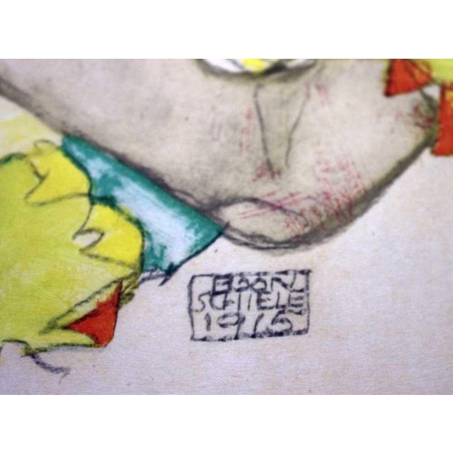 Egon Schiele "Two Reclining Models..." Lithograph For Sale - Image 4 of 5