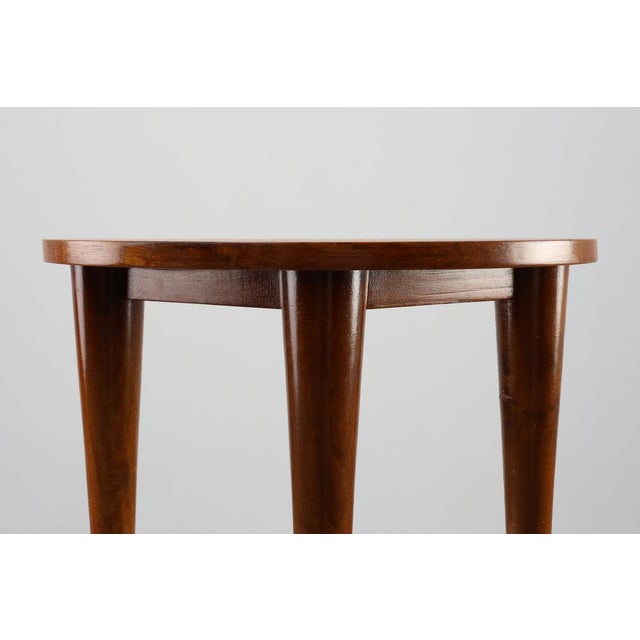 Small Table in Wood and Brass in the style of Gio Ponti, Italy, 1950s For Sale - Image 6 of 11