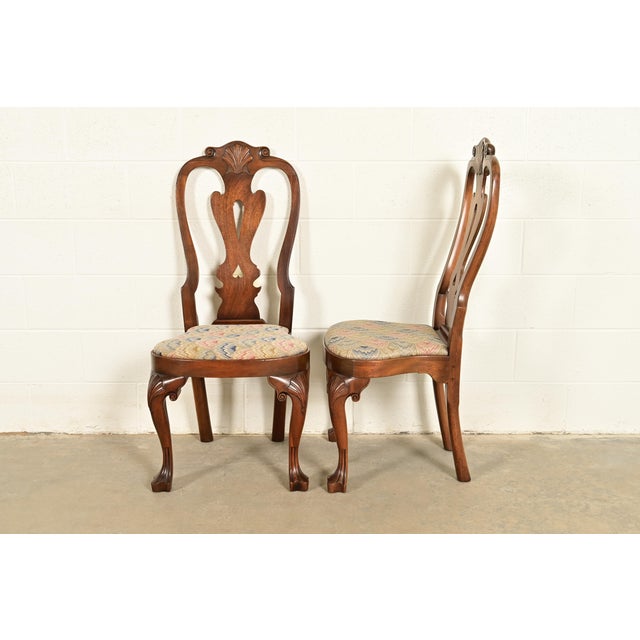 Kittinger Georgian Carved Mahogany Side Chairs or Dining Chairs, Pair For Sale - Image 14 of 17