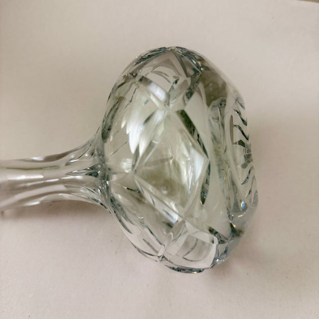 Transparent Vintage Cut Crystal Ship Captains Liquor Decanter For Sale - Image 8 of 10