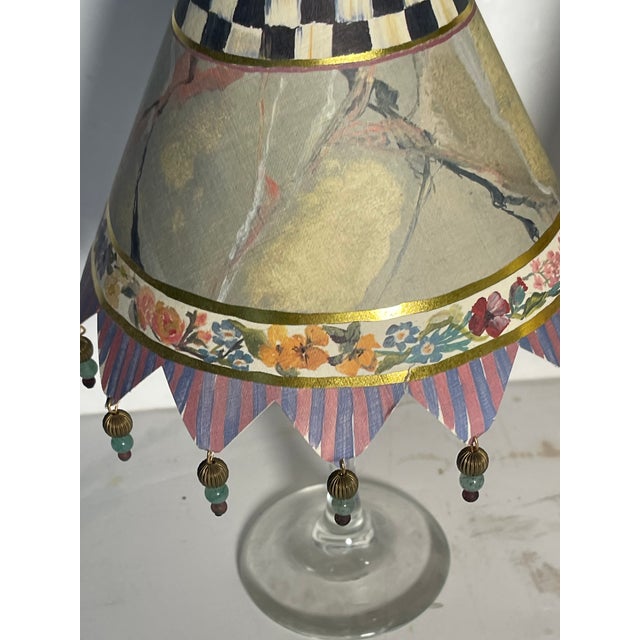 1970s McKenzie and Childs Original Handpainted Kamp Shades Pair in Box For Sale In Miami - Image 6 of 9