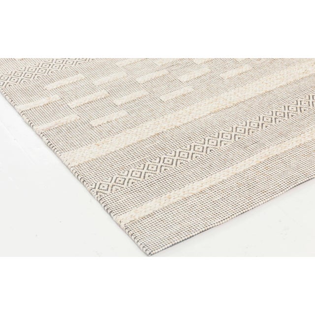 Bauer Collection Geometric Beige Black Handmade Wool by Rug Doris Leslie Blau For Sale In New York - Image 6 of 7