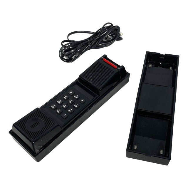 Italian Modern Black Plastic Telephone Notturno by Giorgio Armani, 1980s For Sale