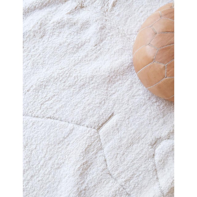 White White Moroccan Wool Rug - 11.5 X 8.3 Ft For Sale - Image 8 of 8