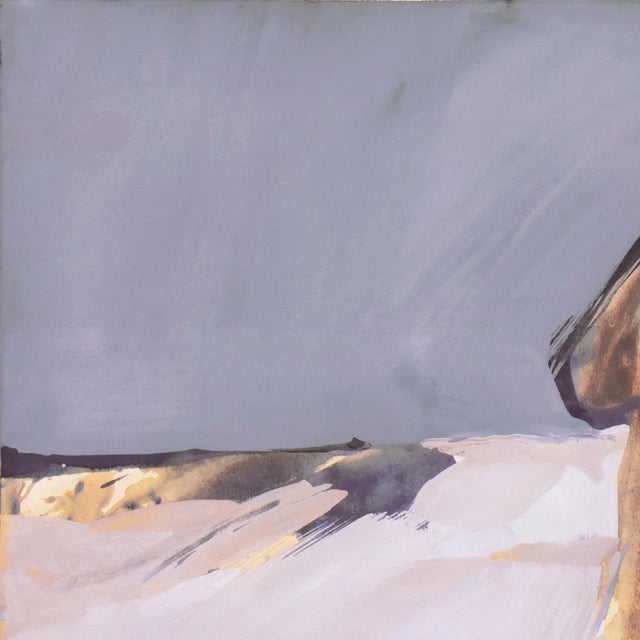 1970s 'Horizon Rise' by Veloy Joseph Vigil; Pueblo Native American Figurative Abstraction For Sale - Image 5 of 10