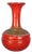 Vintage Modernist Red Glazed Ceramic Vase, Italy, 1960s For Sale