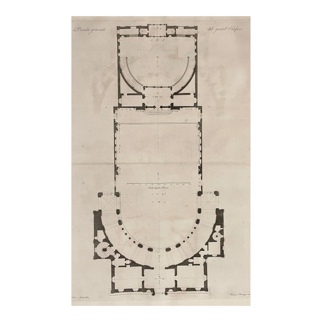 1784 Villa Giulia Architectural Engraving For Sale