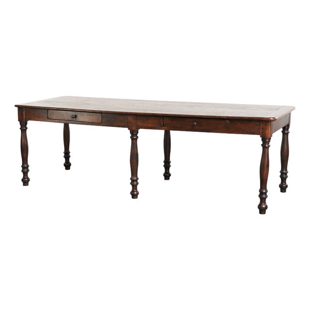 Early 19th Century English Oak Farmhouse Dining Table For Sale
