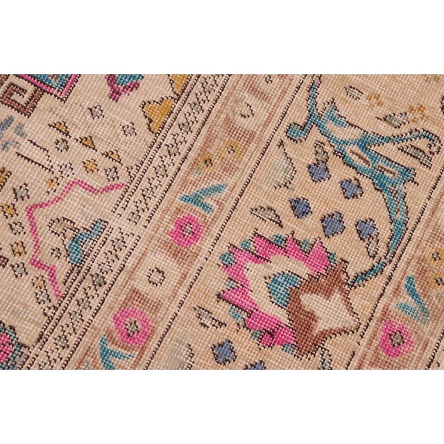 Boho Chic Vintage 1990's Blue/Beige Wool Rug - 7'10'' X 10'11'' For Sale In New York - Image 6 of 10