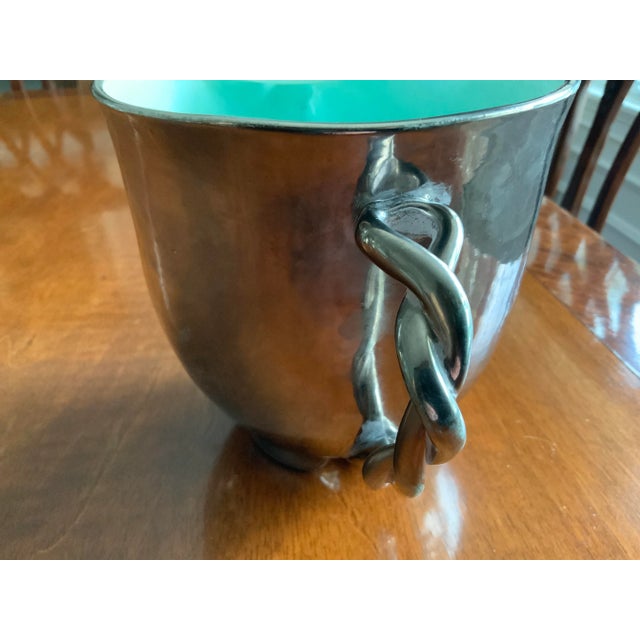 1950s Hazel Hannell Silver Glaze Pottery Pitcher For Sale In Chicago - Image 6 of 9