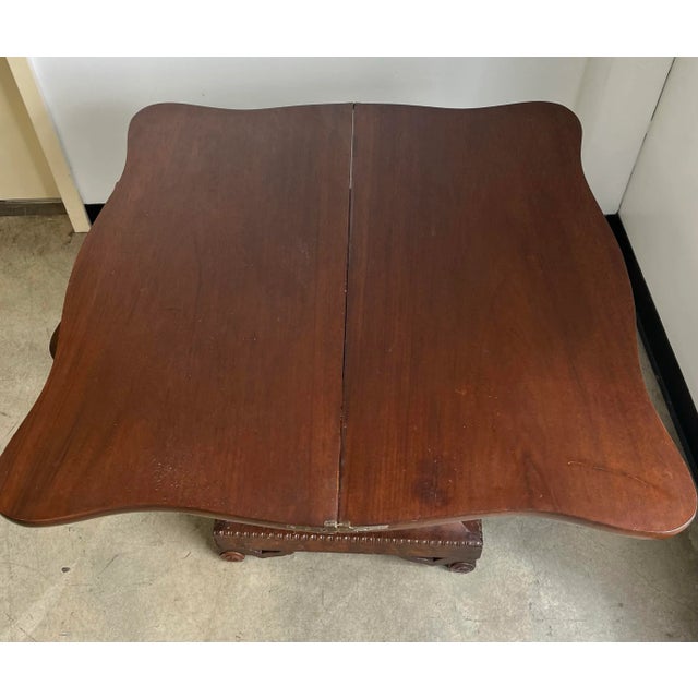 Antique Entryway Foyer Hall Card Game Dining Table For Sale - Image 4 of 11
