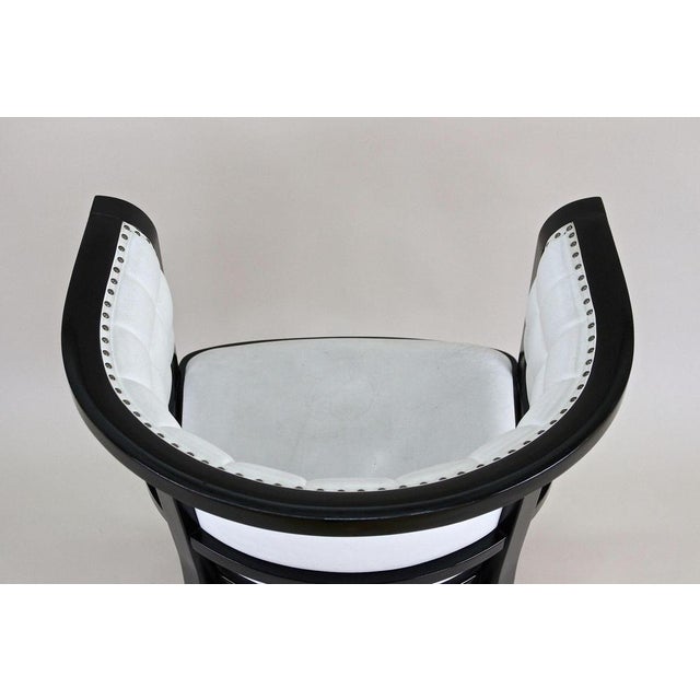 Vintage Armchair in White Leather by M. Kammerer for Thonet, 1980 For Sale - Image 10 of 17