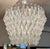 Italian Sculptural Murano Glass Chandelier in White and Clear Glass, 2000s For Sale - Image 4 of 11