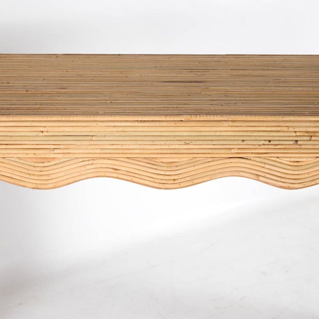 Rattan Wave Console Table For Sale - Image 11 of 16
