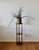 Maitland Smith Style Vintage Hollywood Regency Gilded Metal Wood Smoked Glass Three Tiered Plant Stand For Sale - Image 10 of 11