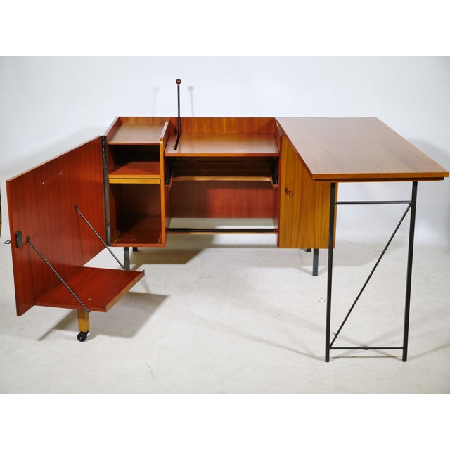 Mid-Century Modern Sideboard with Desk in Teak, 1960s For Sale - Image 4 of 13