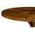 Rustic Round Dining Table in Walnut Finish For Sale - Image 4 of 5