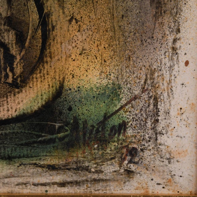 Framed Signed J. Akston "Primordial Chaos" Mixed Media on Board For Sale - Image 4 of 15