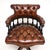 Antique Leather Swivel Captains Desk Chair, 1950s For Sale - Image 6 of 11