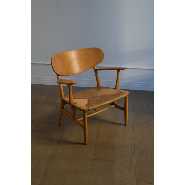 1950s Hans Wegner Lounge Chair, Model No. Ch-22 by Carl Hansen & Son, Denmark, 1951 For Sale - Image 5 of 12
