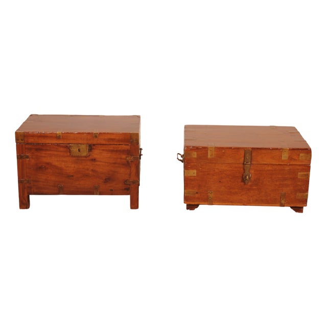 Antique Marine Chests, 1800s, Set of 2 For Sale