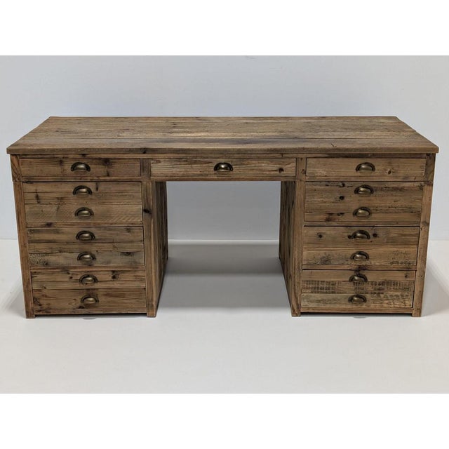 Restoration Hardware Printer's Desk For Sale - Image 4 of 13