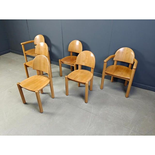 Pine Wood Dining Chairs by Rainer Daumiller for Hirtshals Savvaerk, 1980s, Set of 6 For Sale - Image 9 of 15
