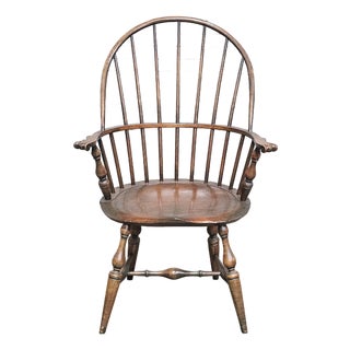 Late 20th Century Warren Chair Company Sack Back Windsor Arm Chair For Sale