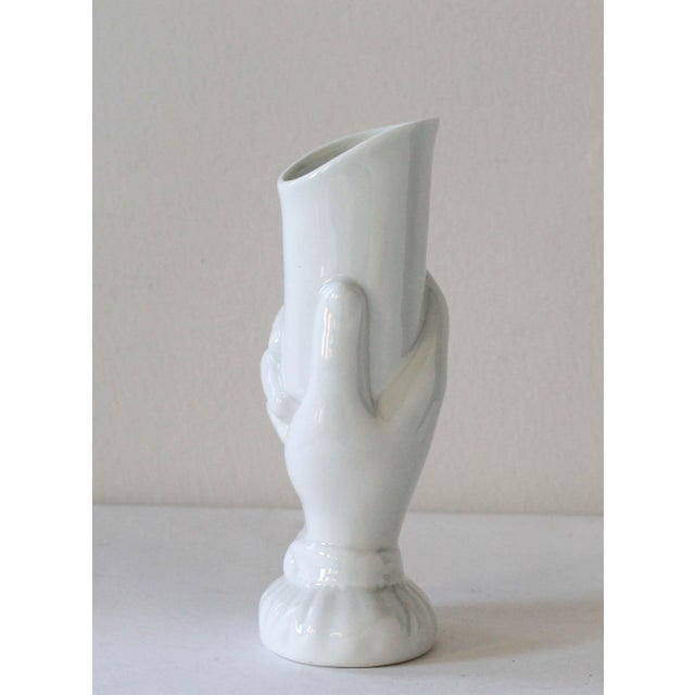 Vintage Limoges, France White Porcelain Hand Vase Chairish