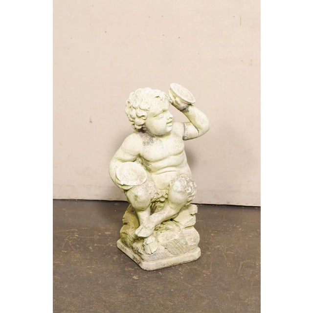 Mid 20th Century French Faun Garden Statue For Sale - Image 4 of 12