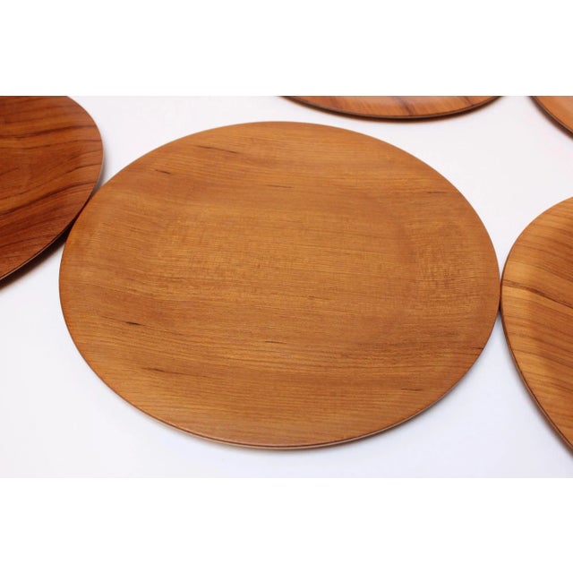 1960s Set of 10 Danish Modern Teak Dinner Plates by Langva For Sale - Image 11 of 13