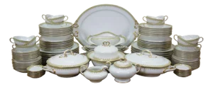 Antique William Guerin & Co Limoges France Dinner Service for 12 - 100pc Lot