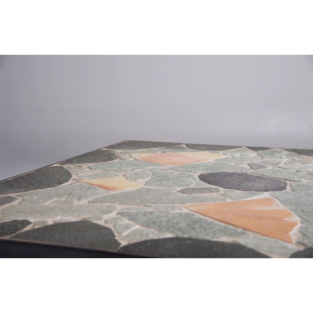 Brutalist Slate Coffee Table, 1970s, in Very Good conditions. Designed 1970 to 1979