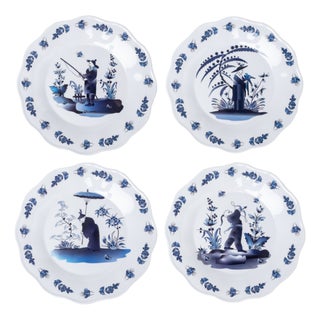 Figurine Melamine Salad Plates, Set of 4 For Sale