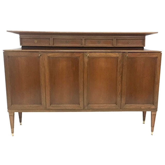 Walnut Cabinet in the style of Paolo Buffa, Italy, 1950s For Sale