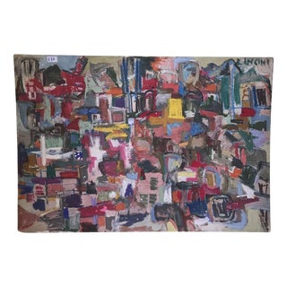 Ermete Lancini, Abstract Composition, 1960, Painting For Sale