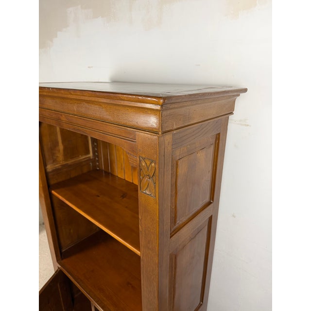 Brown Spanish Oak Rustic Wood Cabinet, 1940s For Sale - Image 8 of 11